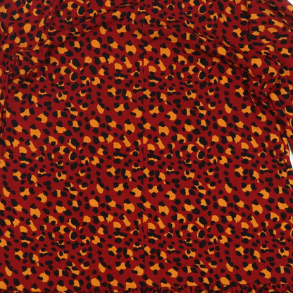 Papaya Womens Multicoloured Animal Print Polyester A-Line  Size 12  V-Neck