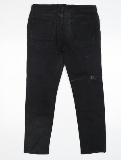 Burton  Womens Black  Cotton Skinny Jeans Size 32 L30 in Regular