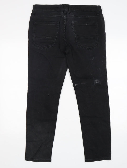 Burton  Womens Black  Cotton Skinny Jeans Size 32 L30 in Regular