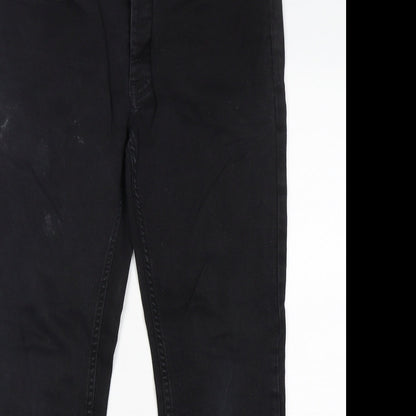 Burton  Womens Black  Cotton Skinny Jeans Size 32 L30 in Regular