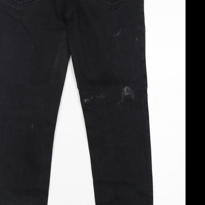 Burton  Womens Black  Cotton Skinny Jeans Size 32 L30 in Regular