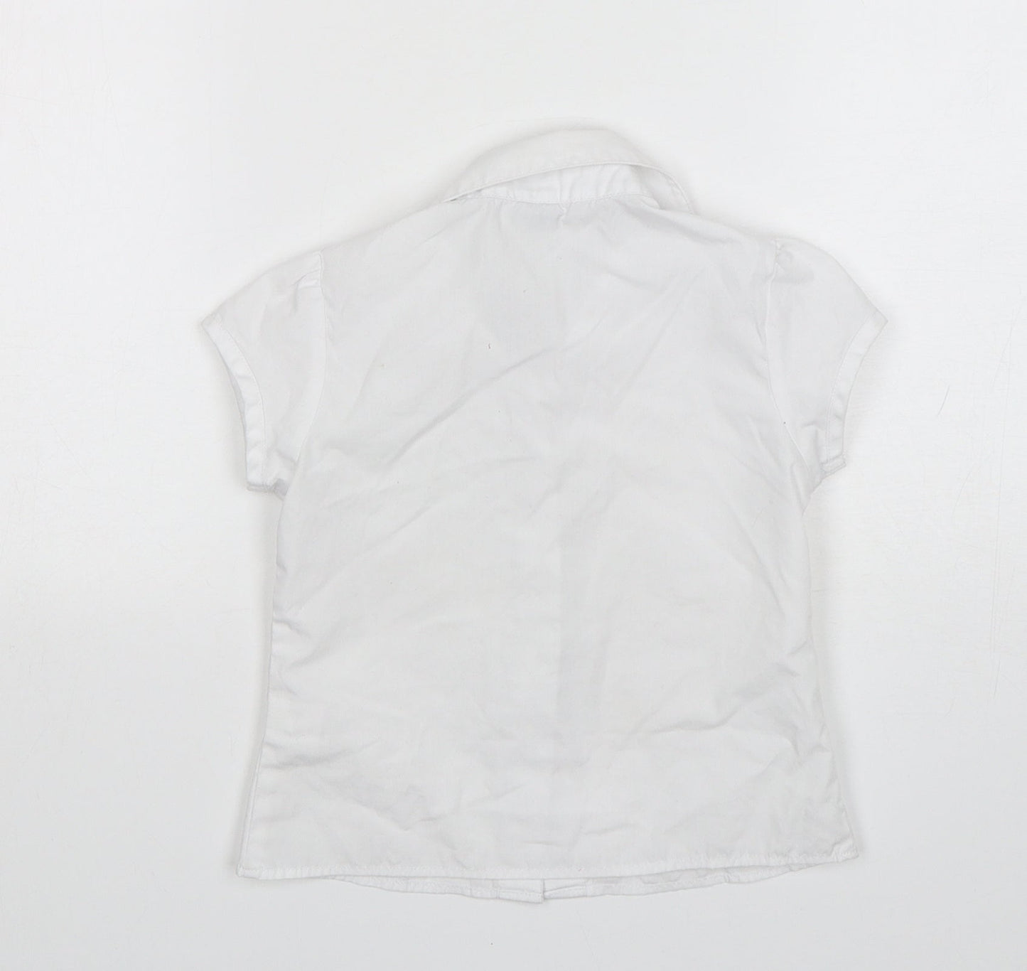 TU Girls White  Polyester Basic Button-Up Size 4 Years Collared  - School Wear