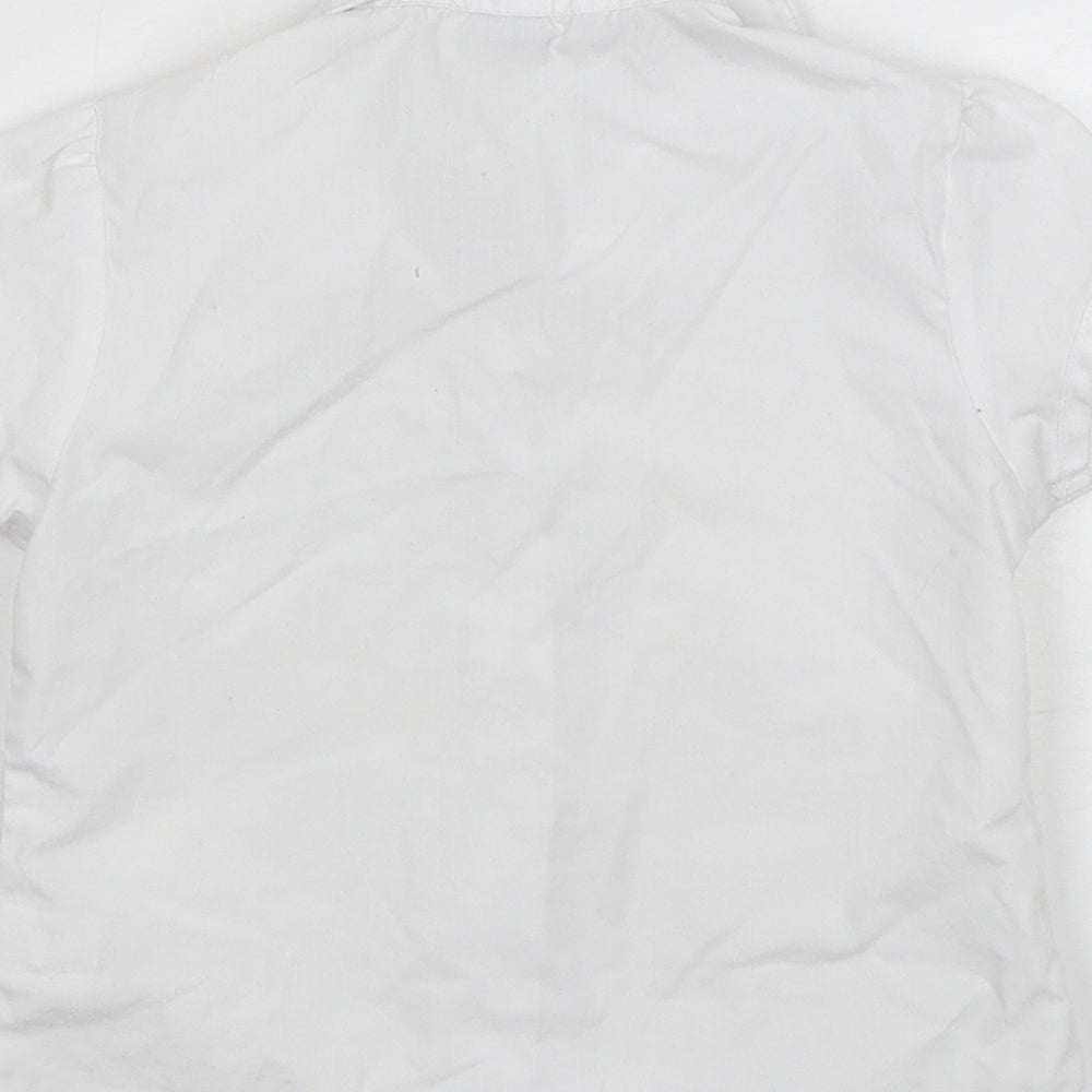 TU Girls White  Polyester Basic Button-Up Size 4 Years Collared  - School Wear