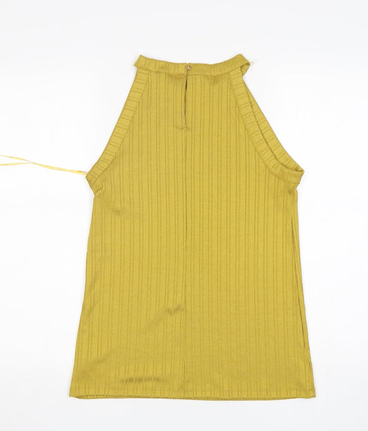 F&F Womens Green  Polyester Basic Blouse Size 12 Round Neck