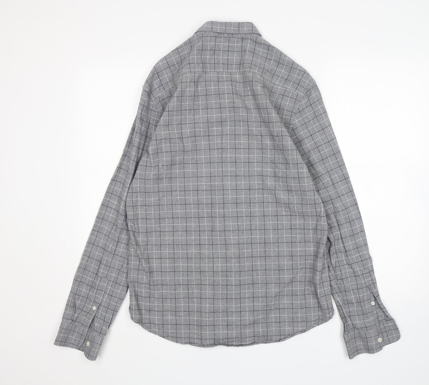 Mens UK Size M Burton Grey  Button-Up Long Sleeve Casual Shirt