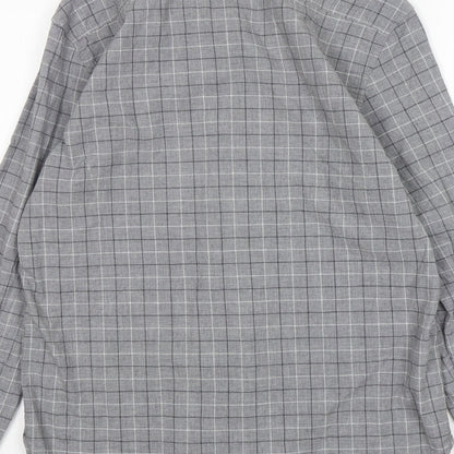 Mens UK Size M Burton Grey  Button-Up Long Sleeve Casual Shirt