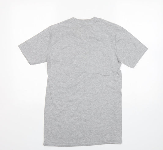 Womens UK Size S Gildan Grey Basic T-Shirt