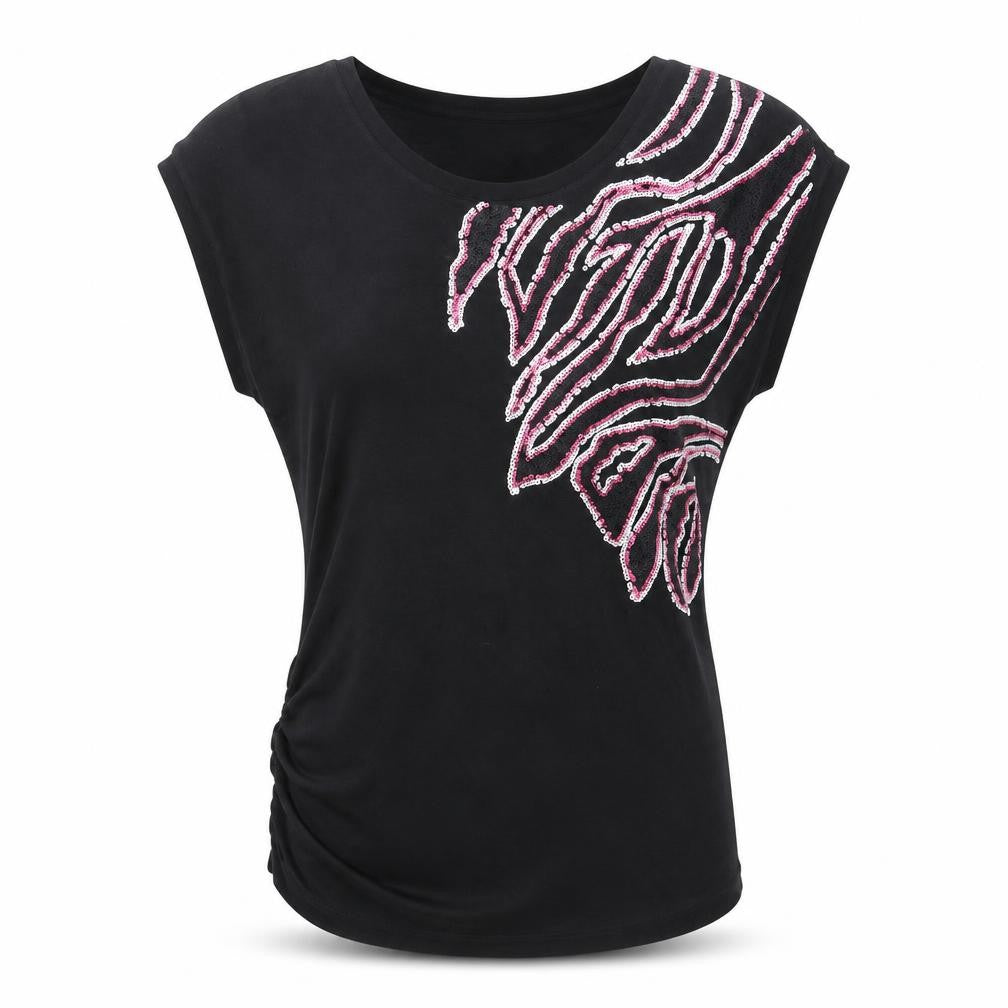 Womens UK Size XS VERO MODA Black Basic Blouse