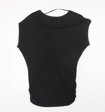 Womens UK Size XS VERO MODA Black Basic Blouse