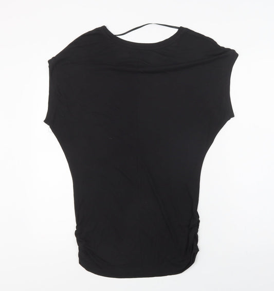 Womens UK Size XS VERO MODA Black Basic Blouse