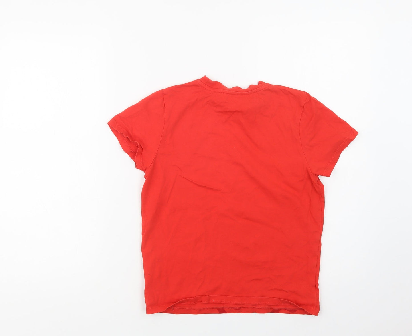 L.F.C. Boys Red  Cotton Basic T-Shirt Size 7-8 Years Crew Neck  - Liverpool FC