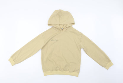 SheIn Girls Beige  Cotton Pullover Hoodie Size 10-11 Years