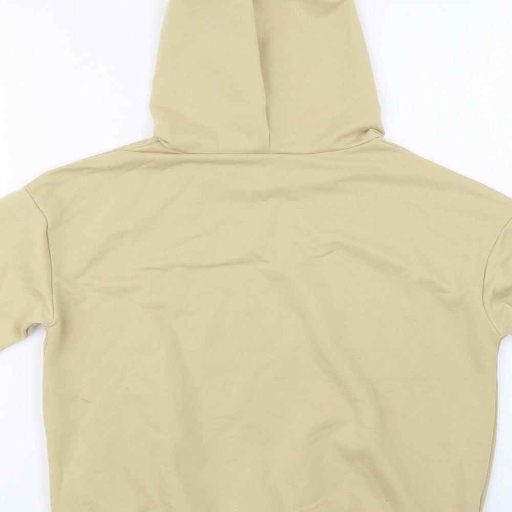 SheIn Girls Beige  Cotton Pullover Hoodie Size 10-11 Years