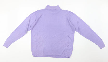 Womens UK Size M Isabelle Purple Pullover Jumper