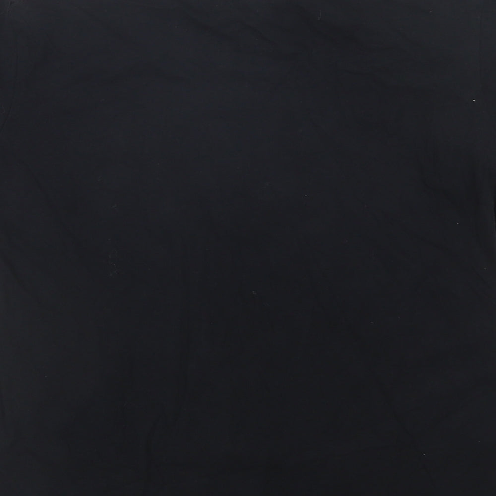 Gildan Girls Black  Cotton Basic T-Shirt Size 9-10 Years Crew Neck