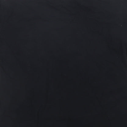 Gildan Girls Black  Cotton Basic T-Shirt Size 9-10 Years Crew Neck
