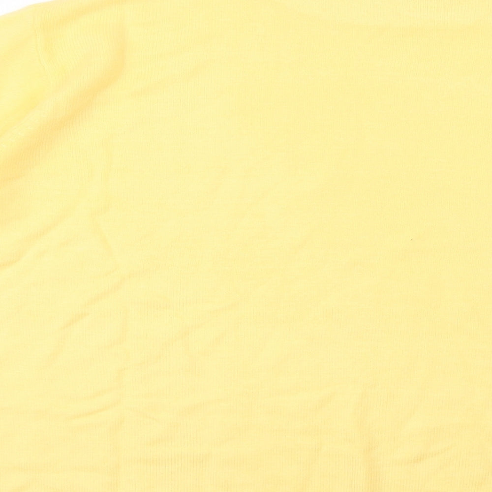 Isabelle Womens Yellow Mock Neck  Acrylic Pullover Jumper Size M
