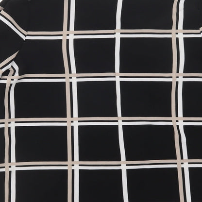 Primark Womens Black Check  Overcoat Blazer Size 10