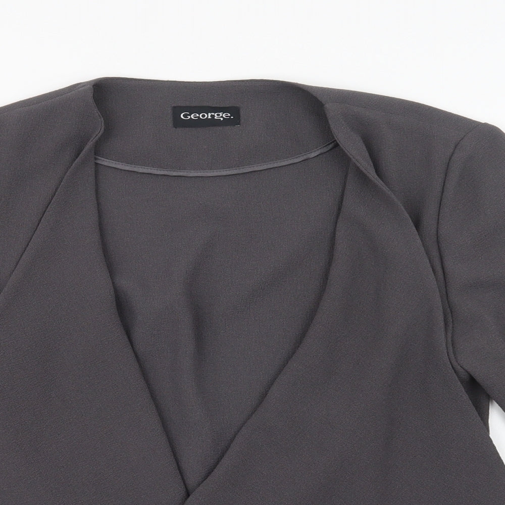 George Womens Grey   Overcoat Blazer Size 10