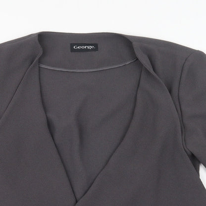 George Womens Grey   Overcoat Blazer Size 10
