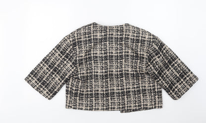 TU Womens Beige Check  Jacket Blazer Size 10