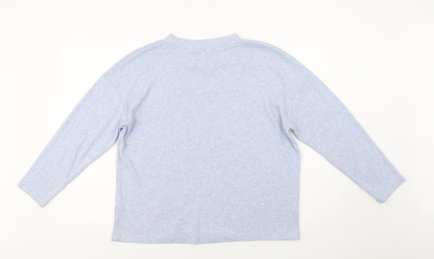 F&F Womens Blue Crew Neck  Polyester Pullover Jumper Size 10