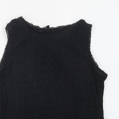 Womens UK Size  Peacocks Black Basic Blouse