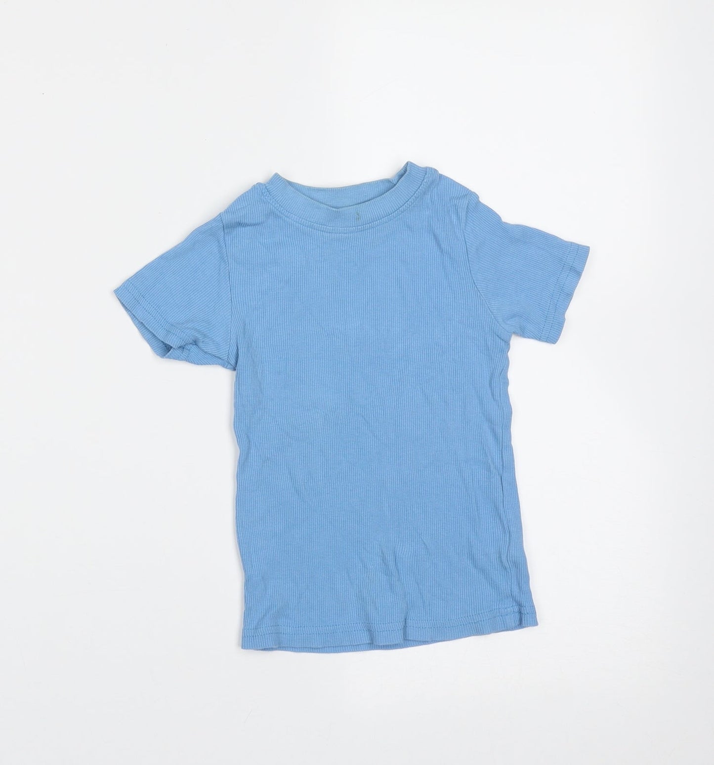 NEXT Girls Blue  Cotton Basic T-Shirt Size 2-3 Years Round Neck