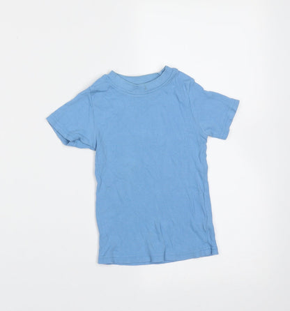 NEXT Girls Blue  Cotton Basic T-Shirt Size 2-3 Years Round Neck