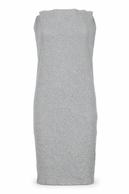 Front view of Divided by H&M women’s grey cotton mini, size M, off the shoulder