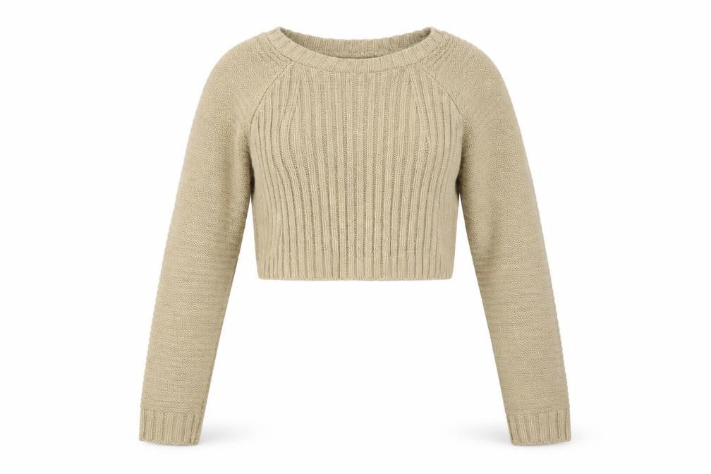 Womens UK Size M PRETTYLITTLETHING Beige Pullover Jumper