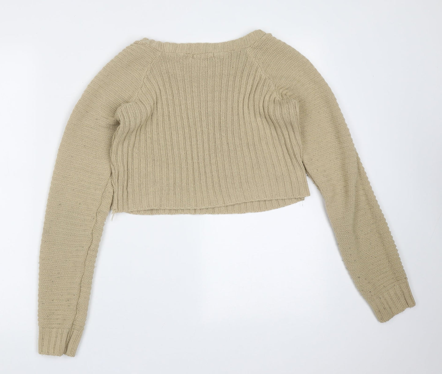 Womens UK Size M PRETTYLITTLETHING Beige Pullover Jumper