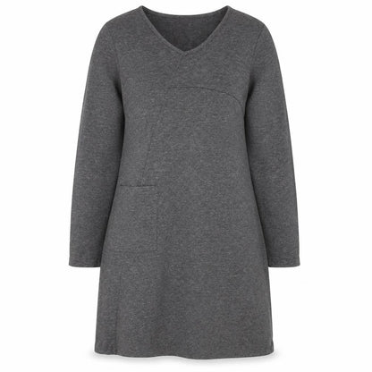 Zanzea Womens Grey  Cotton Blend Shift  Size S  V-Neck