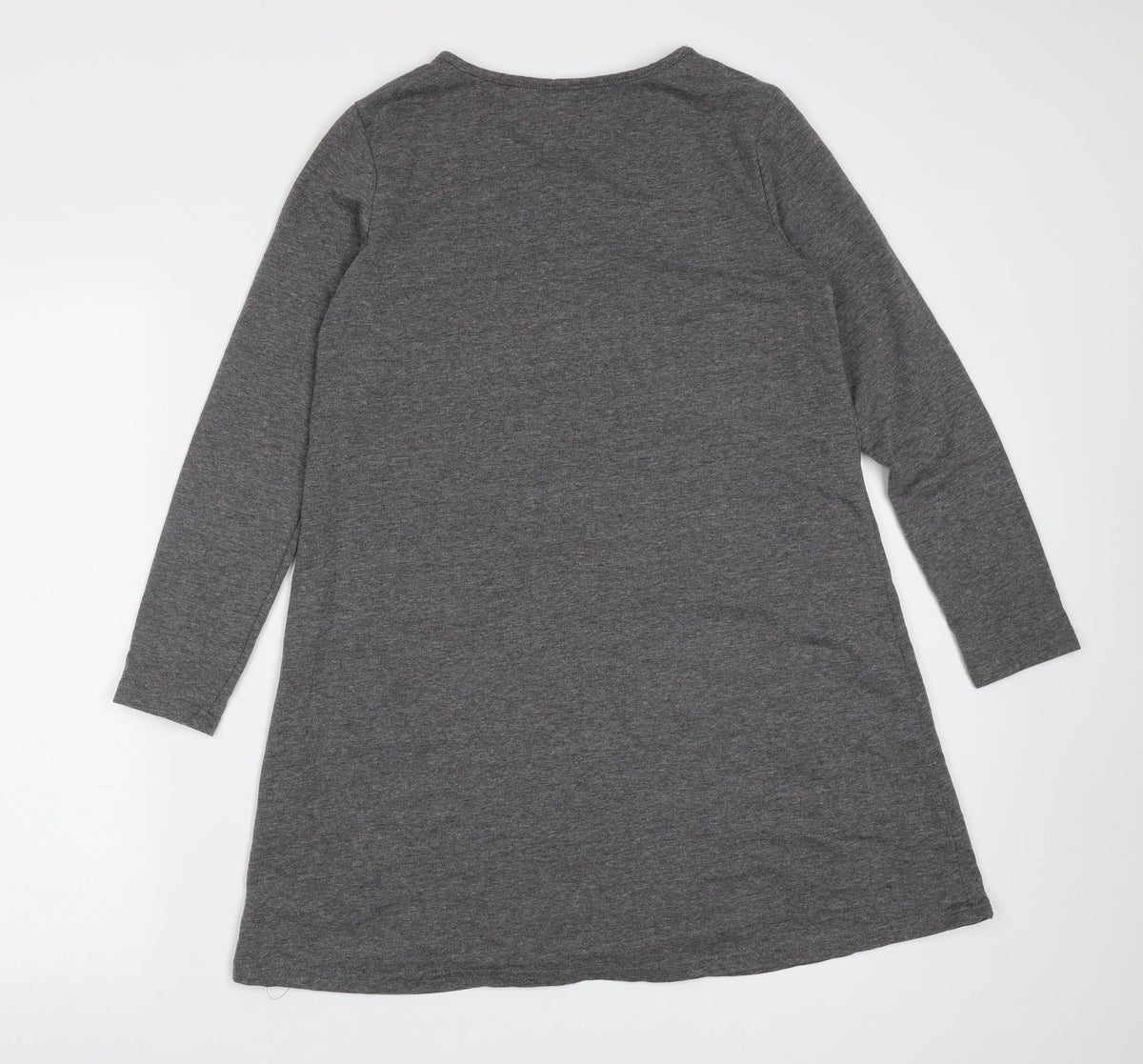 Zanzea Womens Grey  Cotton Blend Shift  Size S  V-Neck