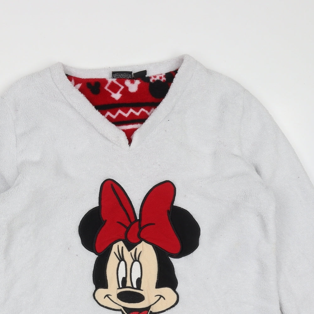 Love To Lounge Womens White Solid Polyester Top Pyjama Top Size XS   - minnie mouse