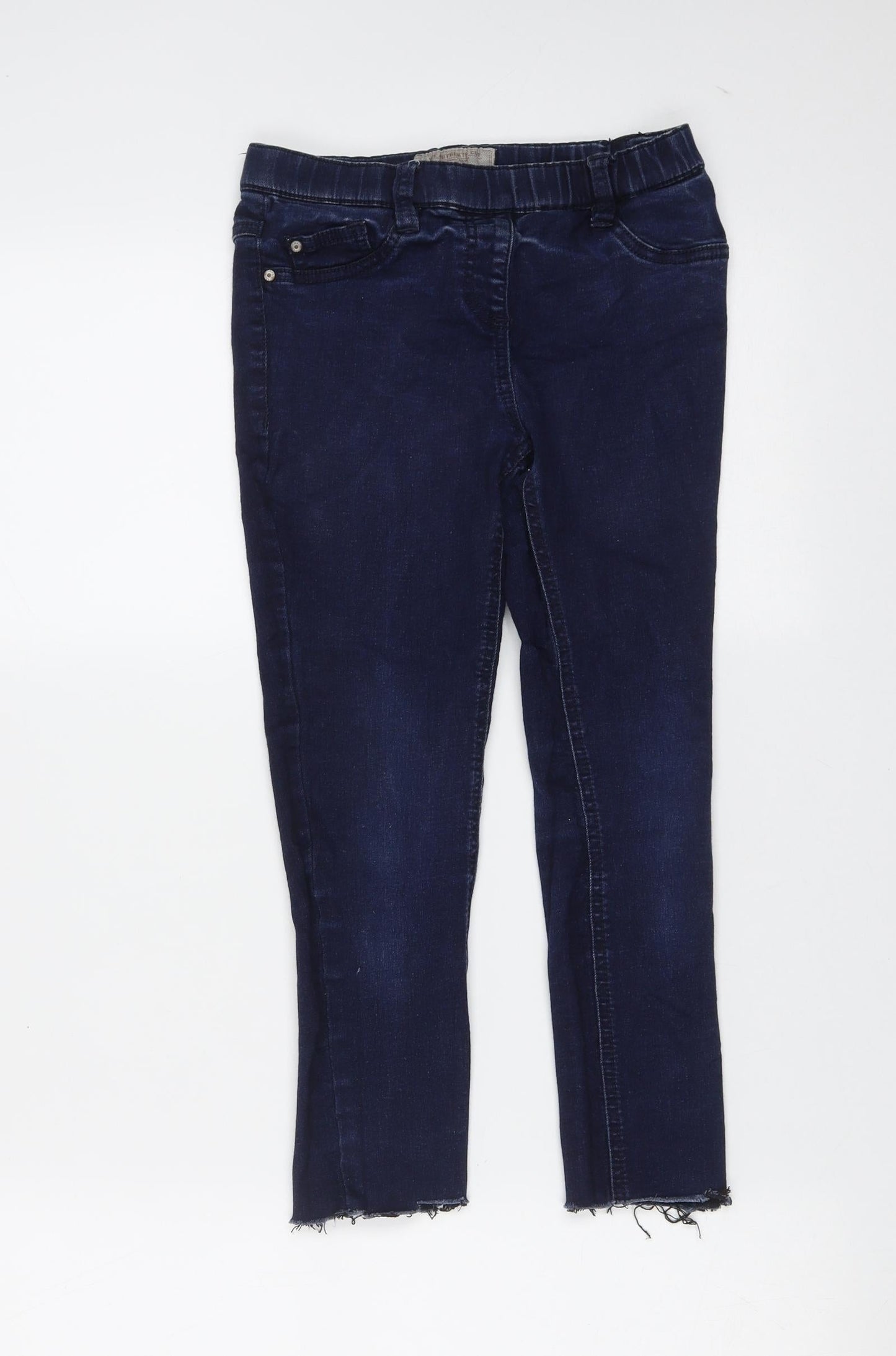 NEXT Girls Blue  Cotton Jegging Jeans Size 9 Months  Regular  - distressed