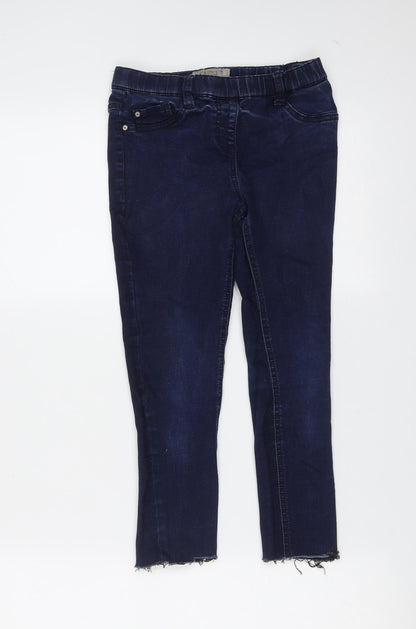 NEXT Girls Blue  Cotton Jegging Jeans Size 9 Months  Regular  - distressed
