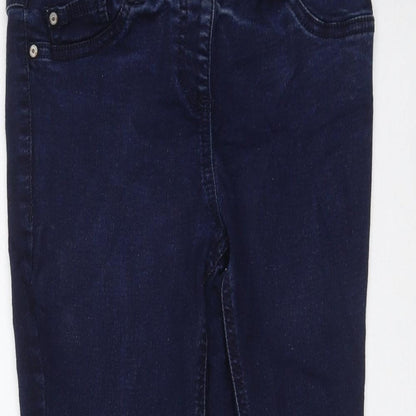 NEXT Girls Blue  Cotton Jegging Jeans Size 9 Months  Regular  - distressed