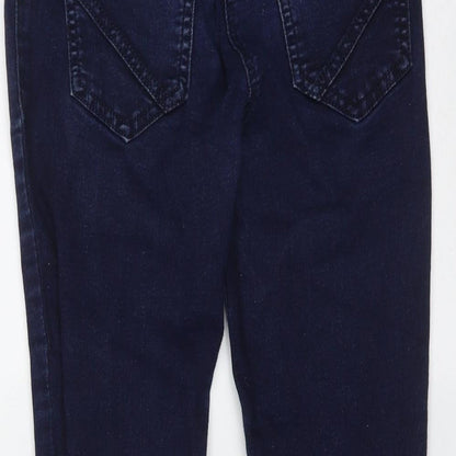NEXT Girls Blue  Cotton Jegging Jeans Size 9 Months  Regular  - distressed
