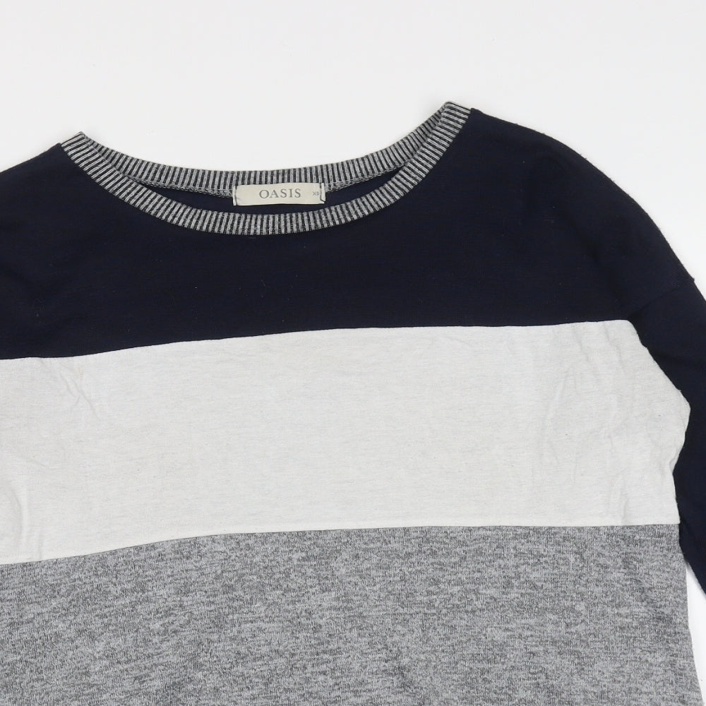 Womens UK Size XS Oasis Blue Pullover Jumper