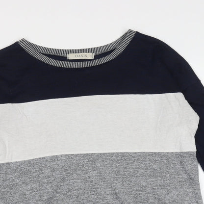 Womens UK Size XS Oasis Blue Pullover Jumper