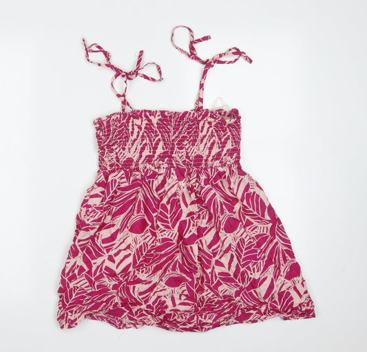 EVIE Womens Purple Geometric Viscose Basic Blouse Size 12 Square Neck