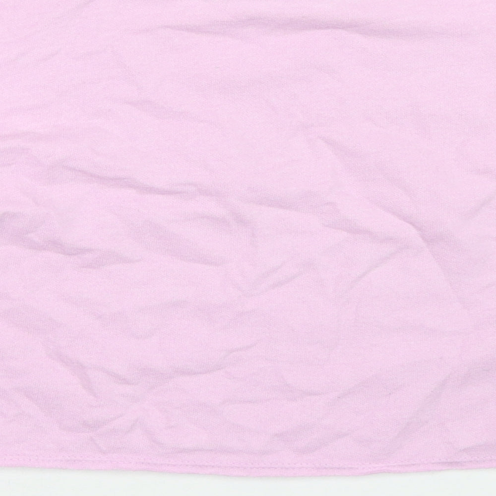 Matalan Girls Pink  Cotton Pullover Sweatshirt Size 7 Years   - Cropped, Pegasus