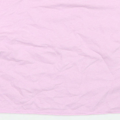 Matalan Girls Pink  Cotton Pullover Sweatshirt Size 7 Years   - Cropped, Pegasus