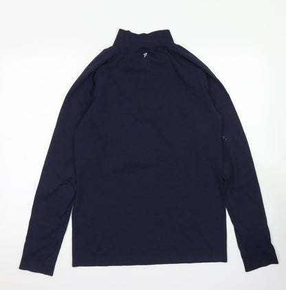 Workout Mens Blue  Polyester Pullover Sweatshirt Size M