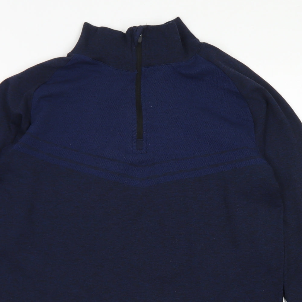 Workout Mens Blue  Polyester Pullover Sweatshirt Size M