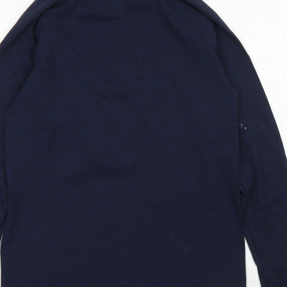 Workout Mens Blue  Polyester Pullover Sweatshirt Size M