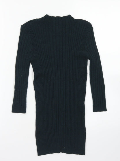 Atmosphere Womens Green Mock Neck  Viscose Pullover Jumper Size 6
