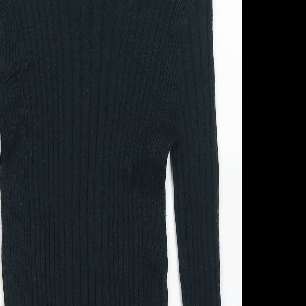 Atmosphere Womens Green Mock Neck  Viscose Pullover Jumper Size 6