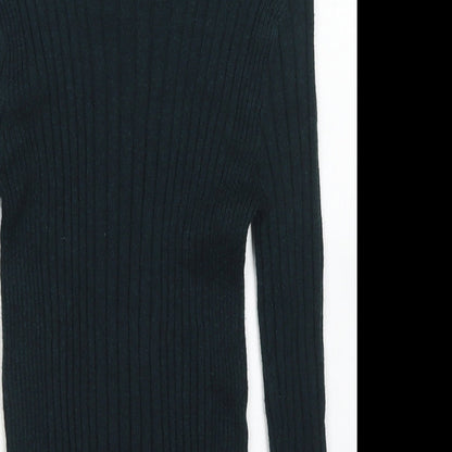 Atmosphere Womens Green Mock Neck  Viscose Pullover Jumper Size 6